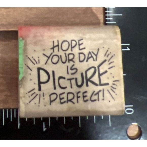 Vintage Hope Your Day Is Picture Perfect Rubber Stamp by AIP VIP 1999 - Picture 1 of 6